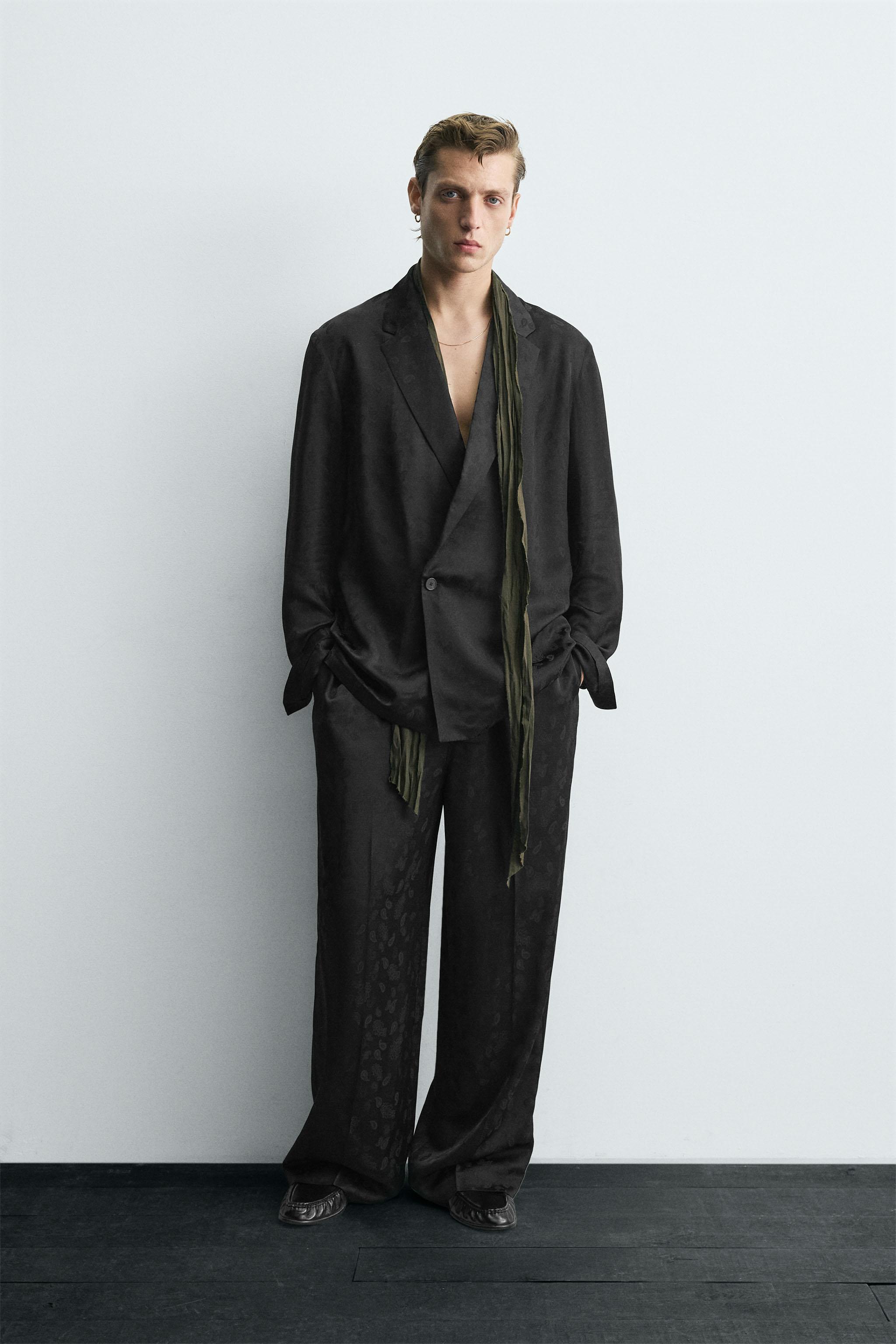 LIMITED EDITION PAISLEY JACQUARD FLOWY SUIT PANTS